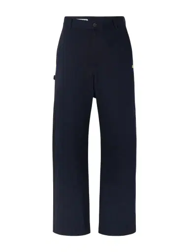 Loewe Logo-Embroidered Wide-Leg Cotton-Blend Drill Trousers - Men | Thumbnail 1