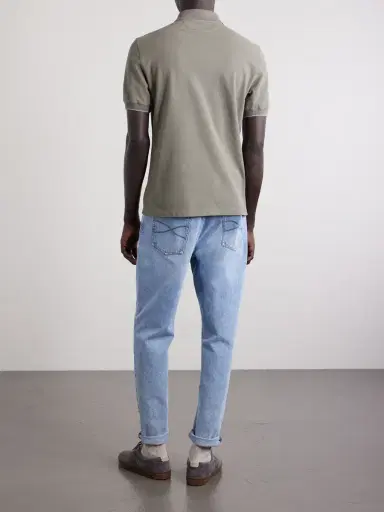 Brunello Cucinelli Logo-Print Cotton-Piqué Polo Shirt - Men | Thumbnail 4 Brunello Cucinelli Logo-Print Cotton-Piqué Polo Shirt - Men | Thumbnail 4