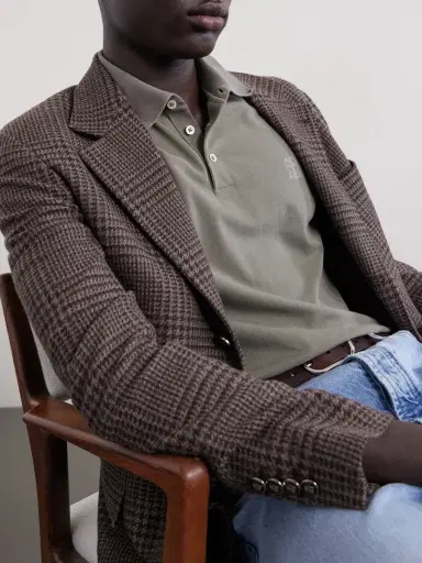 Brunello Cucinelli Logo-Print Cotton-Piqué Polo Shirt - Men | Thumbnail 5 Brunello Cucinelli Logo-Print Cotton-Piqué Polo Shirt - Men | Thumbnail 5