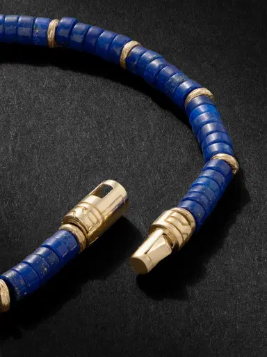 John Hardy Gold Lapis Lazuli Heishi Beaded Bracelet - Men | Thumbnail 4 John Hardy Gold Lapis Lazuli Heishi Beaded Bracelet - Men | Thumbnail 4