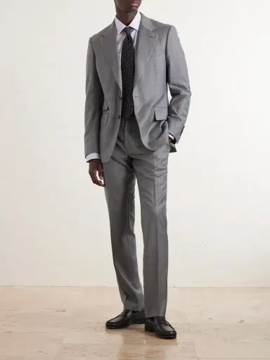 Tom Ford Shelton Straight-Leg Wool-Twill Suit Trousers - Men | Thumbnail 2 Tom Ford Shelton Straight-Leg Wool-Twill Suit Trousers - Men | Thumbnail 2