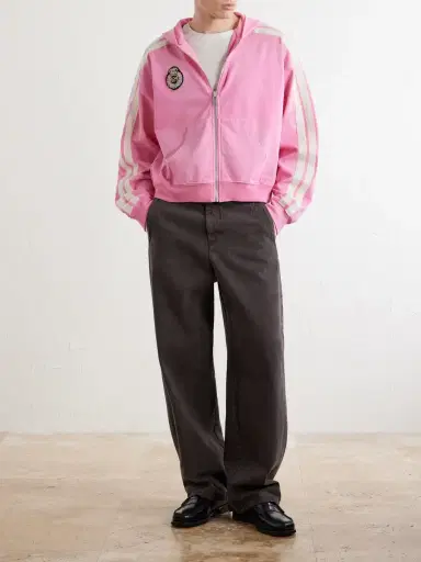 424 Academy Logo-Appliquéd Cotton-Jersey Zip-Up Hoodie - Men | Thumbnail 2