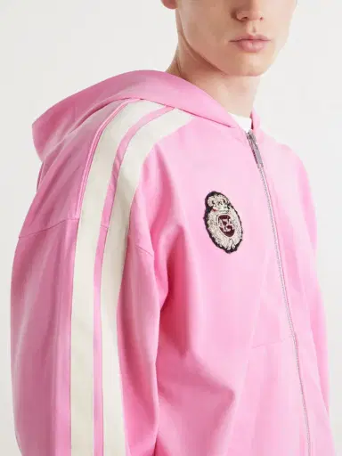 424 Academy Logo-Appliquéd Cotton-Jersey Zip-Up Hoodie - Men | Thumbnail 5