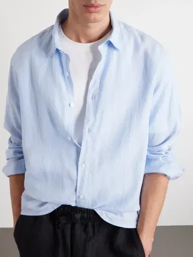Sunspel Linen Shirt - Men | Thumbnail 5 Sunspel Linen Shirt - Men | Thumbnail 5