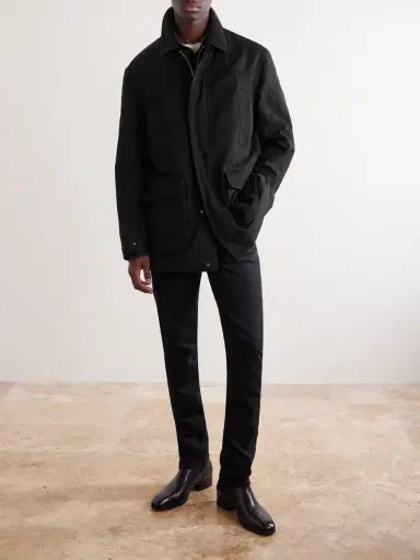 Tom Ford Suede-Trimmed Cotton-Blend Twill Jacket - Men | Thumbnail 2 Tom Ford Suede-Trimmed Cotton-Blend Twill Jacket - Men | Thumbnail 2
