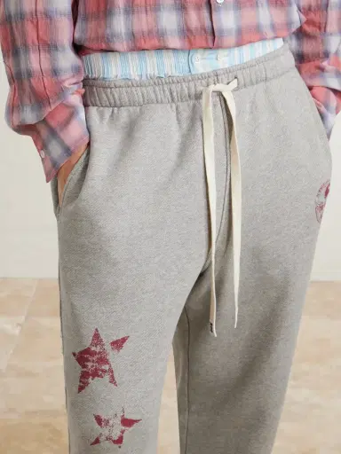 Nahmias Youth Enrichment Wide-Leg Logo-Print Distressed Cotton Sweatpants - Men | Thumbnail 5