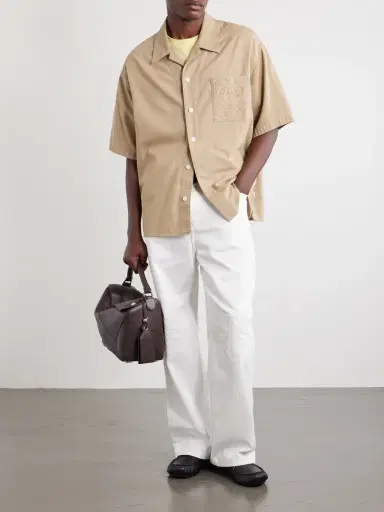 Loewe Camp-Collar Anagram-Detailed Cotton-Twill Shirt - Men | Thumbnail 2 Loewe Camp-Collar Anagram-Detailed Cotton-Twill Shirt - Men | Thumbnail 2