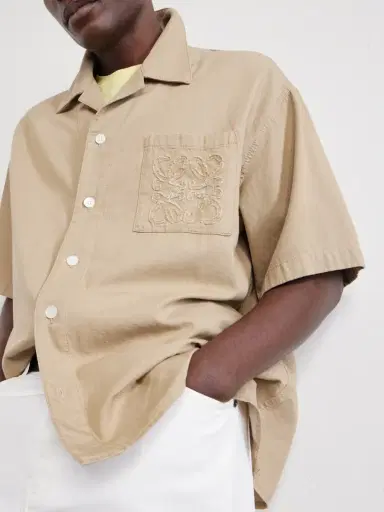 Loewe Camp-Collar Anagram-Detailed Cotton-Twill Shirt - Men | Thumbnail 5 Loewe Camp-Collar Anagram-Detailed Cotton-Twill Shirt - Men | Thumbnail 5