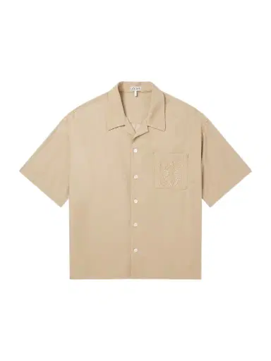 Loewe Camp-Collar Anagram-Detailed Cotton-Twill Shirt - Men | Thumbnail 1 Loewe Camp-Collar Anagram-Detailed Cotton-Twill Shirt - Men | Thumbnail 1