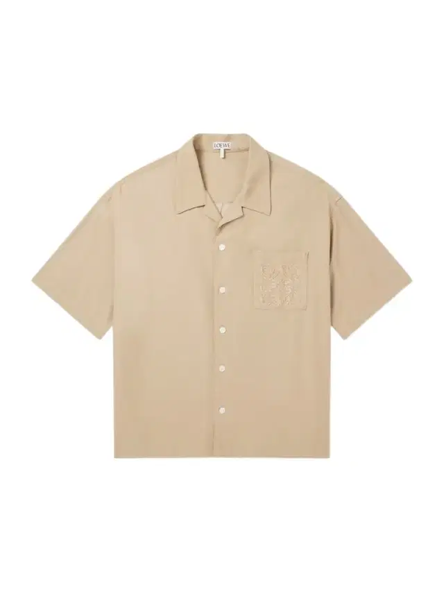 Loewe Camp-Collar Anagram-Detailed Cotton-Twill Shirt - Men
