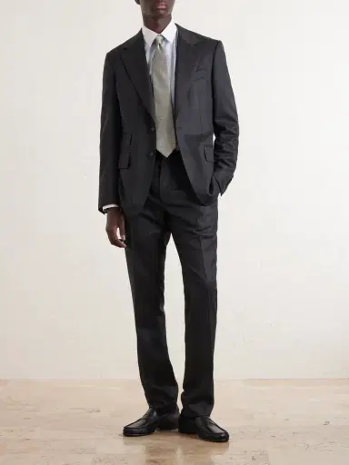 Tom Ford Shelton Straight-Leg Wool-Twill Suit Trousers - Men | Thumbnail 2 Tom Ford Shelton Straight-Leg Wool-Twill Suit Trousers - Men | Thumbnail 2