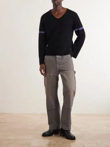 Enfants Riches Déprimés Distressed Striped Cashmere Sweater - Men | Thumbnail 2 Enfants Riches Déprimés Distressed Striped Cashmere Sweater - Men | Thumbnail 2