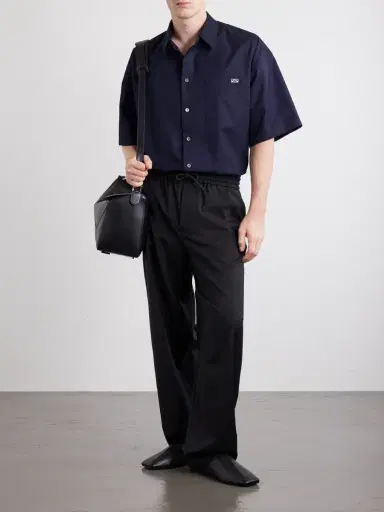 Loewe Straight-Leg Wool Drawstring Trousers - Men | Thumbnail 2