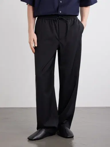 Loewe Straight-Leg Wool Drawstring Trousers - Men | Thumbnail 3