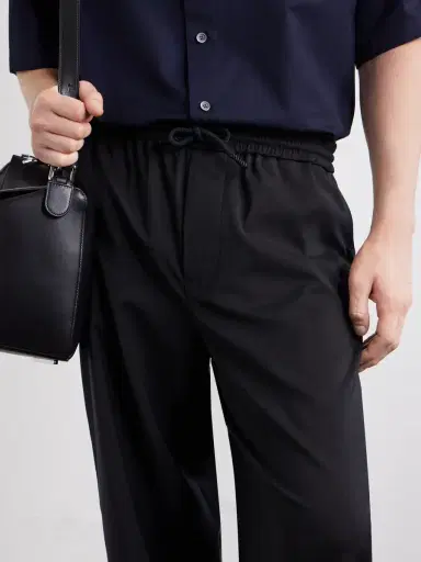 Loewe Straight-Leg Wool Drawstring Trousers - Men | Thumbnail 5