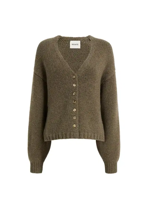 Khaite Axel Cardigan In Artichoke
