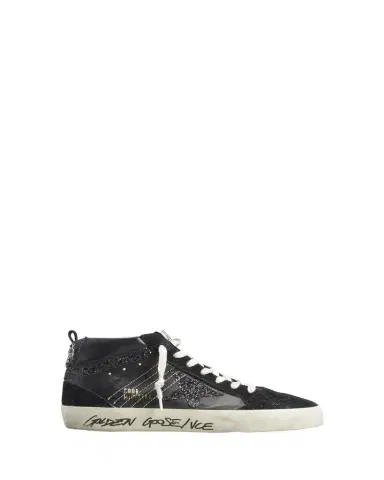 Golden Goose Mid Star Glitter Wing-Tip Sneakers | Thumbnail 1 Golden Goose Mid Star Glitter Wing-Tip Sneakers | Thumbnail 1