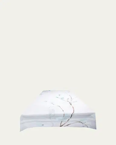 The Lino Japan Aqua Tablecloth, 71" Square | Thumbnail 3