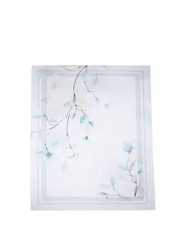 The Lino Japan Aqua Tablecloth, 71" Square | Thumbnail 1