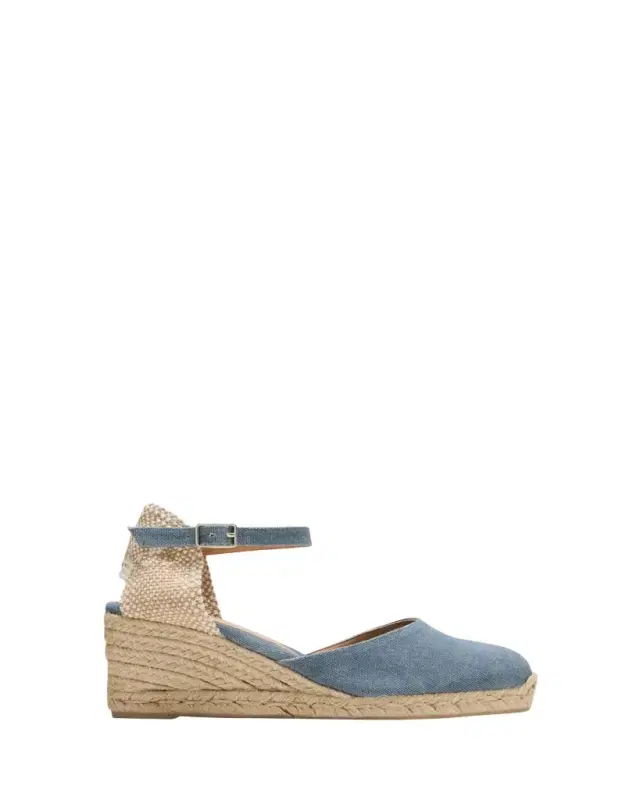 Carol Canvas Ankle-Strap Wedge Espadrilles