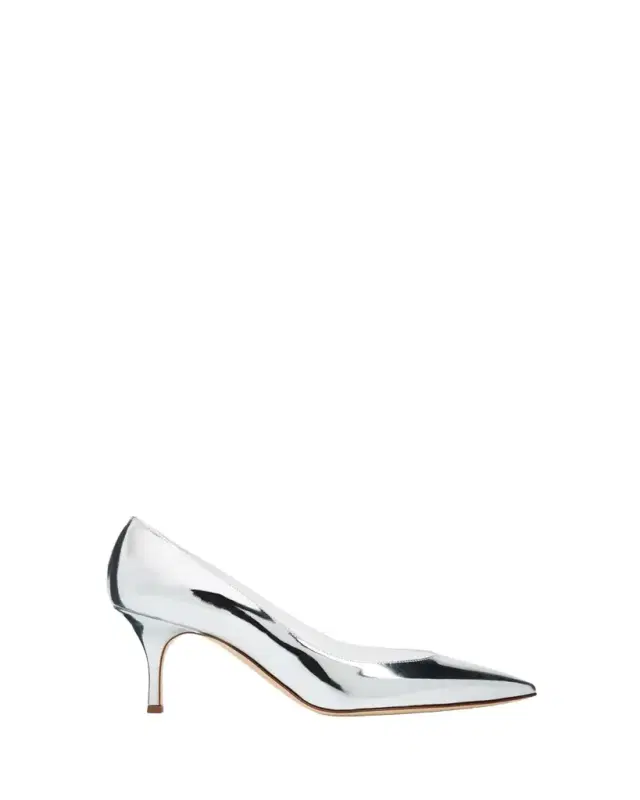 Manolo Blahnik Kietta Metallic Leather Stiletto Pumps