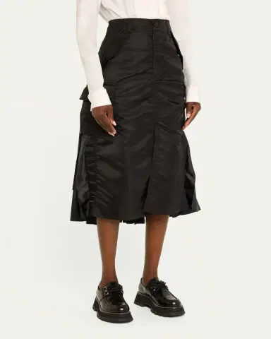 sacai Nylon-Twill Pleated Cargo Midi Skirt | Thumbnail 4 sacai Nylon-Twill Pleated Cargo Midi Skirt | Thumbnail 4
