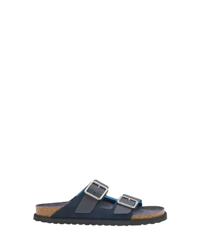1774 Birkenstock Arizona Suede PVC Dual-Buckle Slide Sandals