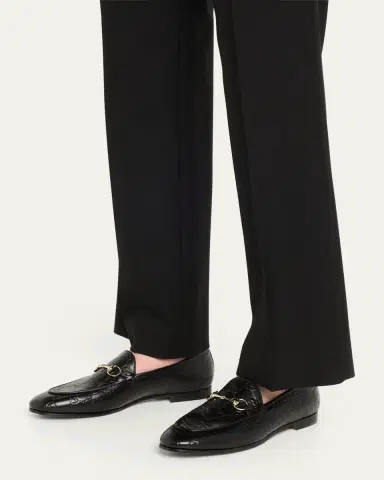 Gucci Jordaan GG Leather Bit Loafers | Thumbnail 2