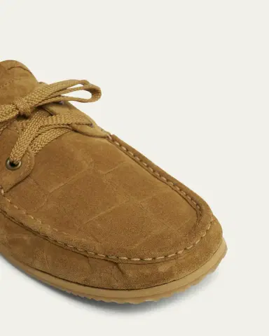 Jacquemus Moc-Toe Croc-Embossed Suede Boat Shoes | Thumbnail 5 Jacquemus Moc-Toe Croc-Embossed Suede Boat Shoes | Thumbnail 5