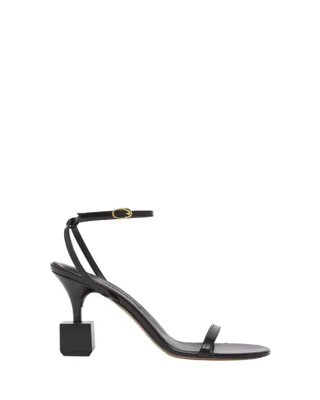 The Bisou Geometric Leather Sandals