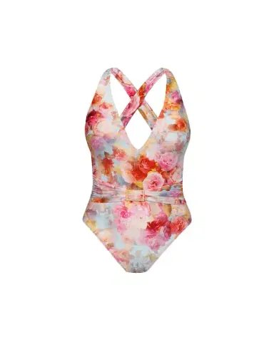 L'AGENCE Soft Cloud Floral Lisa Plunge One-Piece Swimsuit | Thumbnail 1 L'AGENCE Soft Cloud Floral Lisa Plunge One-Piece Swimsuit | Thumbnail 1