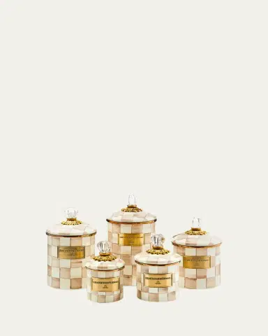 MacKenzie-Childs Mocha Check Medium Canister | Thumbnail 2 MacKenzie-Childs Mocha Check Medium Canister | Thumbnail 2