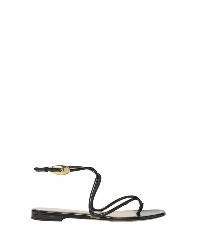 Gianvito Rossi Napa Leather Twisted-Strap Sandals