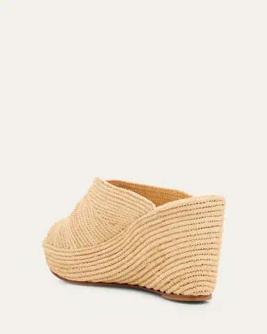 Carrie Forbes Lilou Raffia Platform Wedge Mules | Thumbnail 4 Carrie Forbes Lilou Raffia Platform Wedge Mules | Thumbnail 4