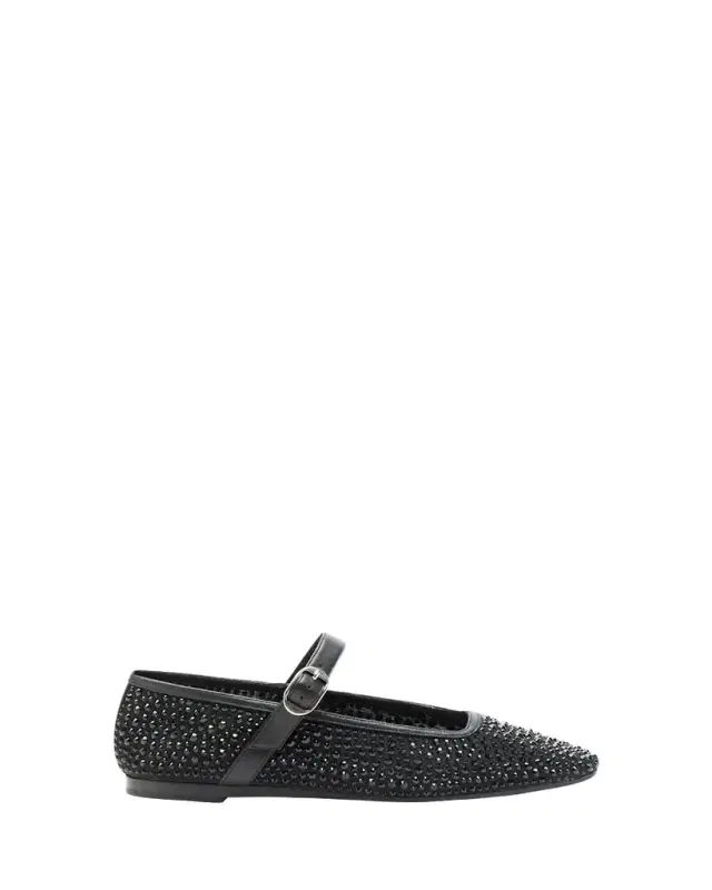 Le Monde Beryl Crystal Mesh Mary Jane Ballerina Flats