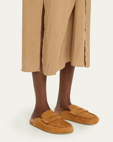 JW Anderson Suede Stitch Loafer Mules | Thumbnail 2 JW Anderson Suede Stitch Loafer Mules | Thumbnail 2