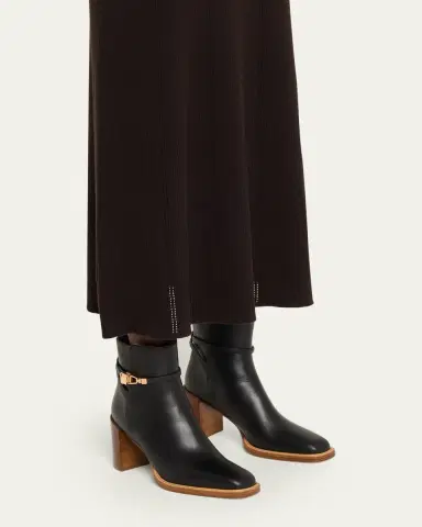Gabriela Hearst Nina Leather Clasp Ankle Boots | Thumbnail 2