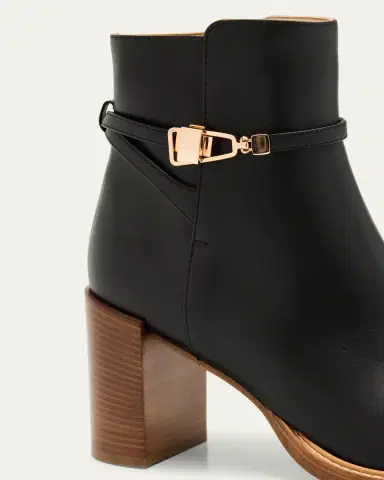 Gabriela Hearst Nina Leather Clasp Ankle Boots | Thumbnail 5