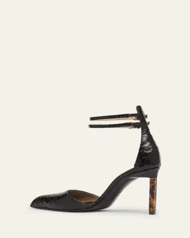 TOM FORD Python Stamped Leather Double Ankle Strap Pumps | Thumbnail 4 TOM FORD Python Stamped Leather Double Ankle Strap Pumps | Thumbnail 4