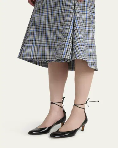 Proenza Schouler Uma Leather Ankle-Tie Pumps | Thumbnail 2 Proenza Schouler Uma Leather Ankle-Tie Pumps | Thumbnail 2