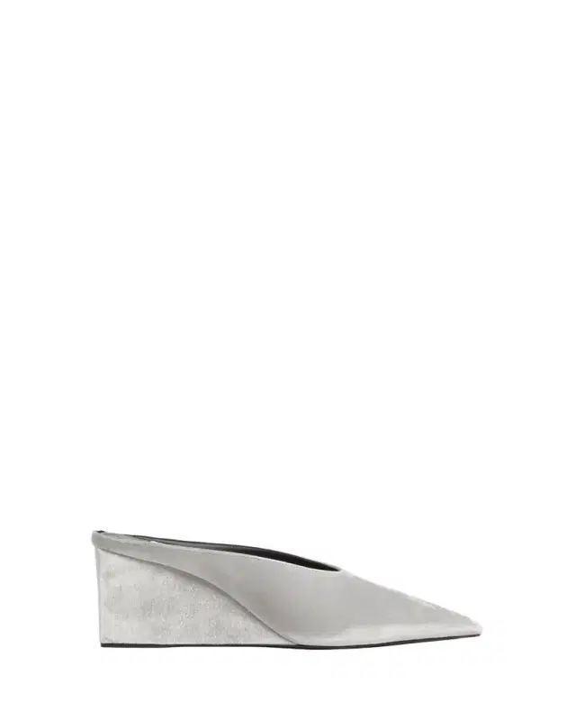 ALAIA Cube Velvet Wedge Mules