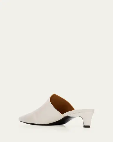 Tod's 40mm Nappa Leather Kitten-Heel Mules | Thumbnail 2