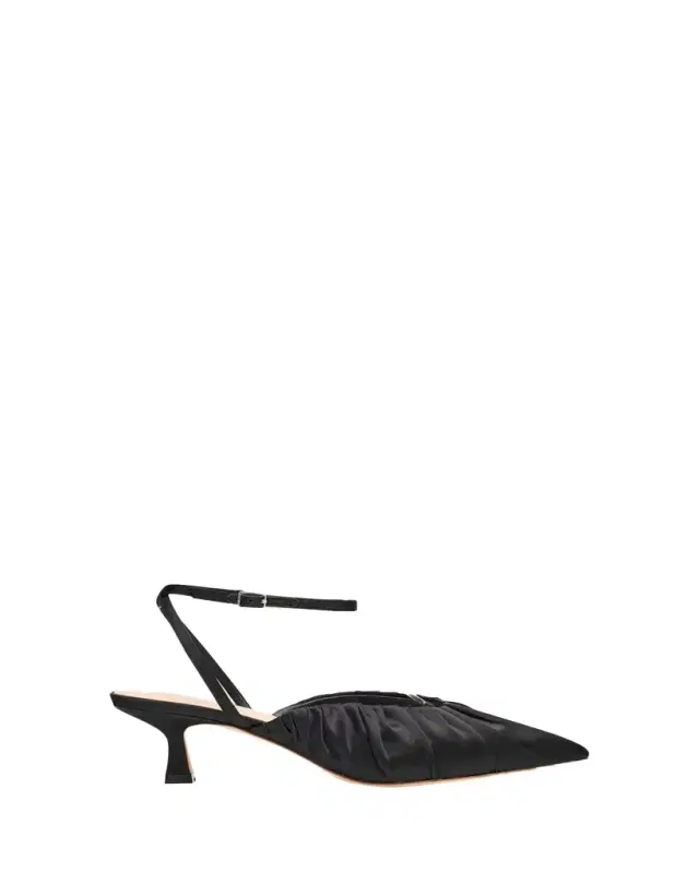 Loeffler Randall 50mm Rio Satin Kitten-Heel Pumps