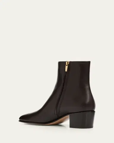 Gianvito Rossi Glove Leather Block-Heel Booties | Thumbnail 8 Gianvito Rossi Glove Leather Block-Heel Booties | Thumbnail 8