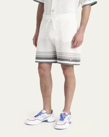 Casablanca Men's Drawstring Crochet Shorts | Thumbnail 4 Casablanca Men's Drawstring Crochet Shorts | Thumbnail 4
