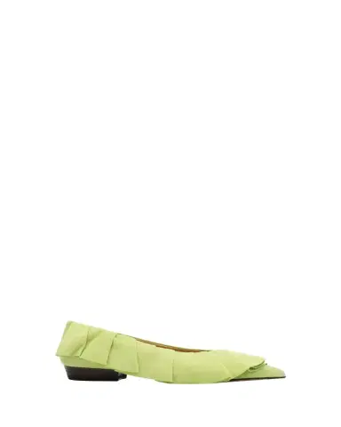 JW Anderson Suede Ruffle Ballerina Flats | Thumbnail 1 JW Anderson Suede Ruffle Ballerina Flats | Thumbnail 1