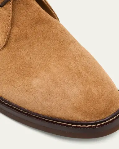 Brunello Cucinelli Men's Suede Rubber-Sole Chukka Boots | Thumbnail 5