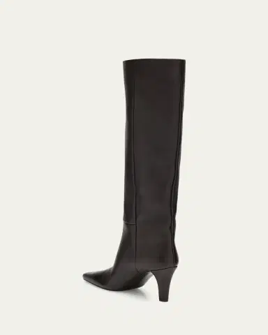Saint Laurent Jill Smooth Leather Knee-High Boots | Thumbnail 2