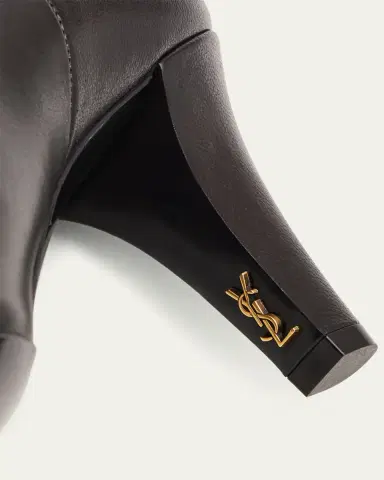 Saint Laurent Jill Smooth Leather Knee-High Boots | Thumbnail 3