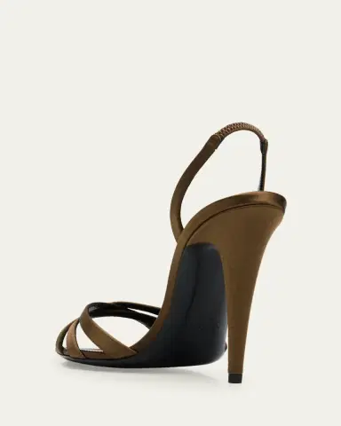 Saint Laurent 110mm Kate Satin Sandals | Thumbnail 2